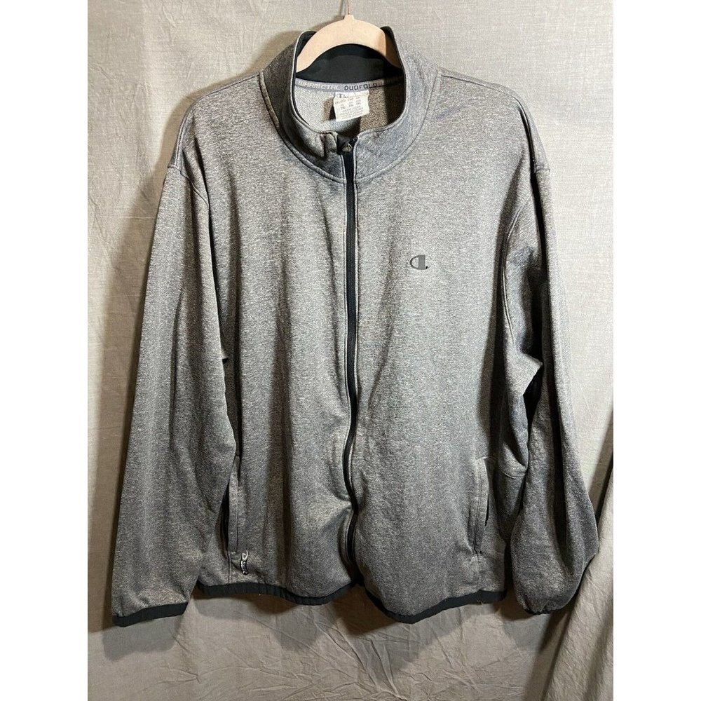 Champion Power Train Jacket Adult 2XL Grey Warm CTRL Duofold Full Zip Track Men‎